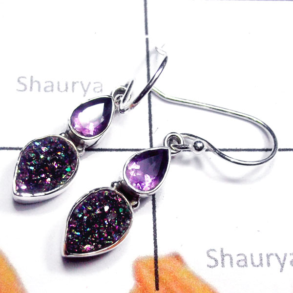 Druzy G - SDE948-Small Size Lovely Gemstone Pretty Earring Druzy G - SDE948-Small Size Lovely Gemstone Pretty Earring