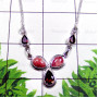 Rodochrosite B - SDN991-Sterling Silver Semiprecious Gemstone Stylish Necklace