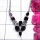 Garnet A - SDN990-Semiprecious Gemstone Sterling Silver Elegant Necklace