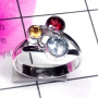 Multi Cut Gemstone H - SDR982-Exclusive Silver Semiprecious Gemstone Trendy Ring