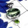 Green Amethyst D - SD919-Semiprecious Gemstone Sterling Silver Stunning Pendant