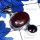 Dichroic Glass O - SD919-Semiprecious Gemstone Sterling Silver Stunning Pendant