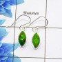 Green Turquoise Cab R - SPE769-Amazing 925 Sterling Silver Factory Handmade Earrings