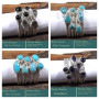 100 Stack Rings in twisted wire with cut and cab Gemstones in Silver 925 from $ 2.93 -STKCC100T