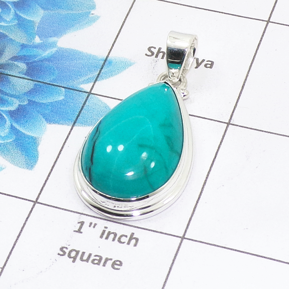 Natural Opalina Cab Pendant D - ISP499 - Pear Shape Solid 925 Sterling Silver Plain Setting Pendant Natural Opalina Cab Pendant D - ISP499 - Pear Shape Solid 925 Sterling Silver Plain Setting Pendant