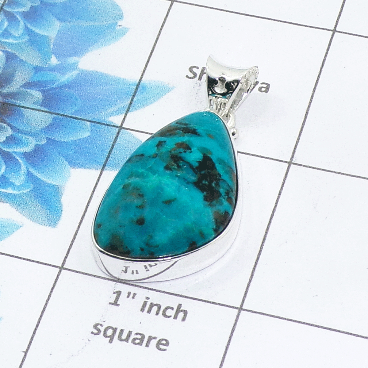 Natural Opalina Cab Pendant E - ISP499 - Solid 925 Sterling Silver Plain Setting Pendant Natural Opalina Cab Pendant E - ISP499 - Solid 925 Sterling Silver Plain Setting Pendant
