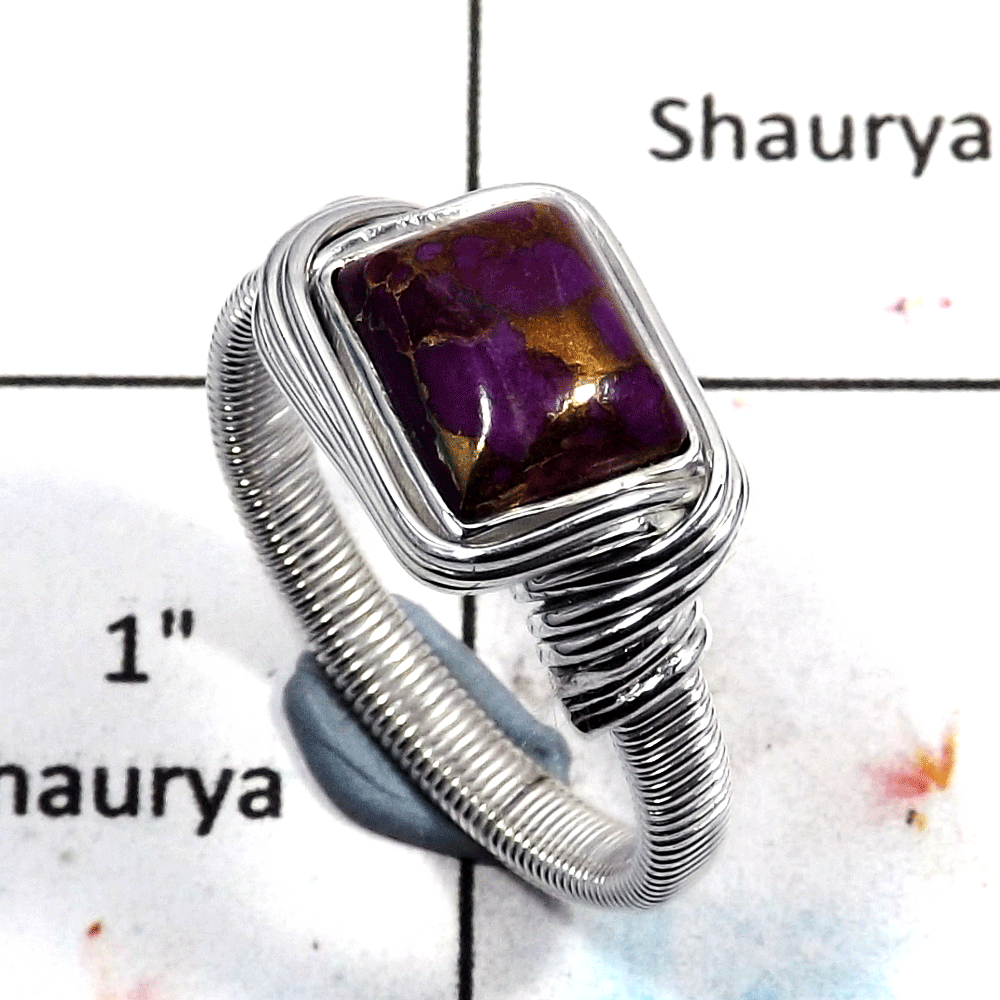 Purple Copper Turquoise O - RSS788 - Newly Arrival Copper Turquoise Gemstone 925 Silver Designer Ring Purple Copper Turquoise O - RSS788 - Newly Arrival Copper Turquoise Gemstone 925 Silver Designer Ring