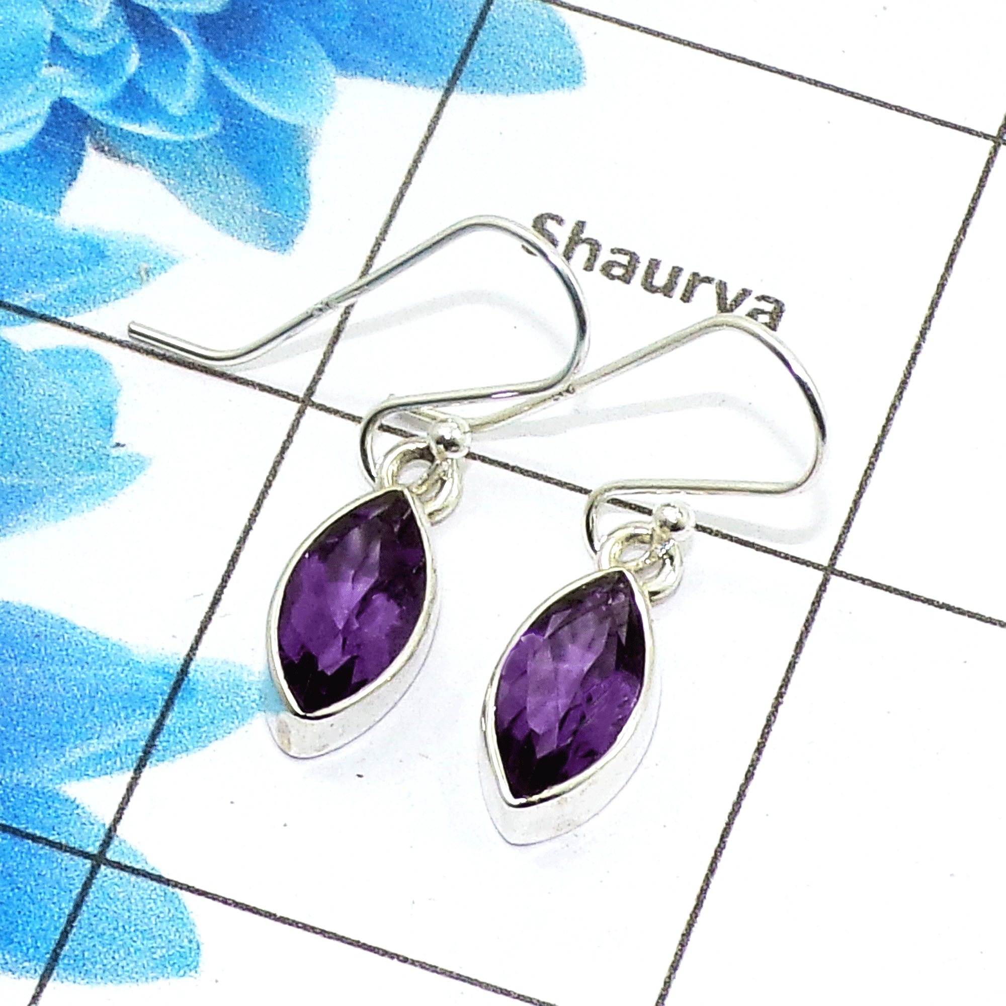 Stunning Amethyst Cut Earring N - SPE757-New Collection Marquise Shape 925 Sterling Silver Factory Handmade Earrings Stunning Amethyst Cut Earring N - SPE757-New Collection Marquise Shape 925 Sterling Silver Factory Handmade Earrings