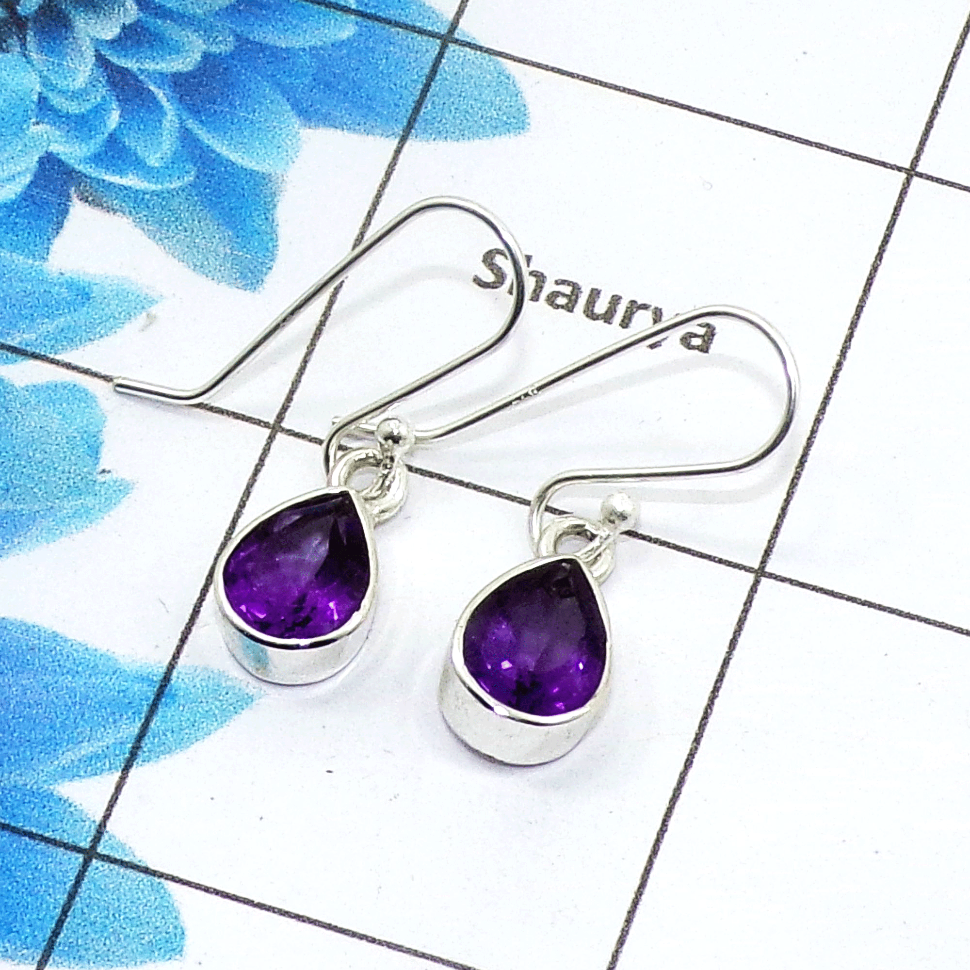 Stunning Amethyst Cut Earring O - SPE757-New Collection Pan Shape 925 Sterling Silver Factory Handmade Earrings Stunning Amethyst Cut Earring O - SPE757-New Collection Pan Shape 925 Sterling Silver Factory Handmade Earrings