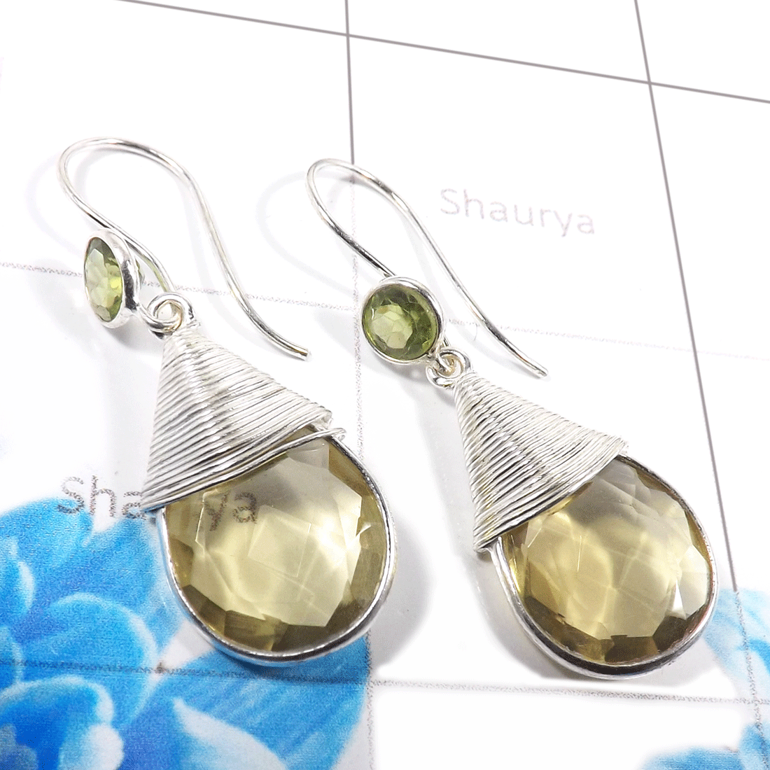 Lemon Quartz D - BZE825-925 Sterling Silver Fabulous Company Handmade Fashionable