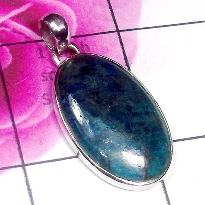 Appetite Blue H - DAB995-Beautiful Appetite Blue 925 Silver Elegant Pendant