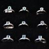 9 pcs Aquamerine Rings CRJ002- Sterling silver 925 natural Aquamarine Rings