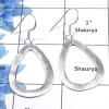 Plain Silver Earrings E - PCJ986 - Newly Handmade Solid 925 Sterling Plain Silver Dangle Earrings Jewelry