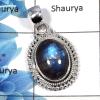 Labradorite - SALE921 - Christmas Sale Natural Blue Fire Labradorite Gemstone 925 Sterling Silver Designer Pendant