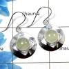 Prehnite Cab - D SDE525 - Newly Arrival Natural Green Prehnite Gemstone 925 Sterling Silver Designer Earrings