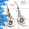 Citrine Cut - F SDE534 - Exclusive Natural Citrine Cut Gemstone Solid 92.5% Sterling Silver Designer Earrings