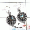 Labradorite Cab - A SDE544 - Solid 925 Sterling Silver Labradorite Gemstone Designer Earrings