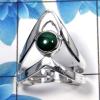 Malachite Cab E - SDR495 - Newly Arrival Natural Green Malachite Gemstone 925 Sterling Silver Designer Ring