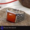 Carnelian Cab - O - SMR996 - Magical Natural Carnelian Cab Gemstone Solid 925 Sterling Silver Casting Mens Ring