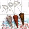 3 pcs Sandstone, Thulite & Tiger Eye - J SPU998 - Natural Three Gemstone Brass Silver Plated 3 Pcs Pendulum Lots