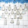 100 Gram Assorted Rainbow Moonstone - W2H974-Assorted Natural Rainbow Moonstone 925 Sterling Silver Wholesale Pendant Lot 13 to