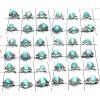 46 Pcs Larimar wholesale combo lot O - WSL996- Genuine Larimar gemstone with 925 sterling silver Rings