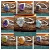 100 Rings wholesale in Natural Rough Stones and 925 Sterling Silver- RFR100RWL