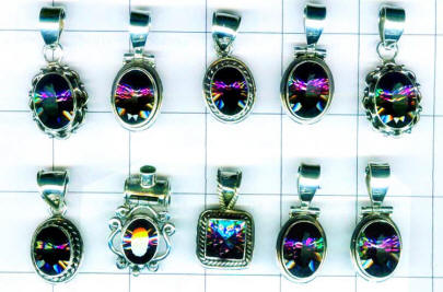 Wholesale Mystic quartz pendants with sterling silver jewlery from India.